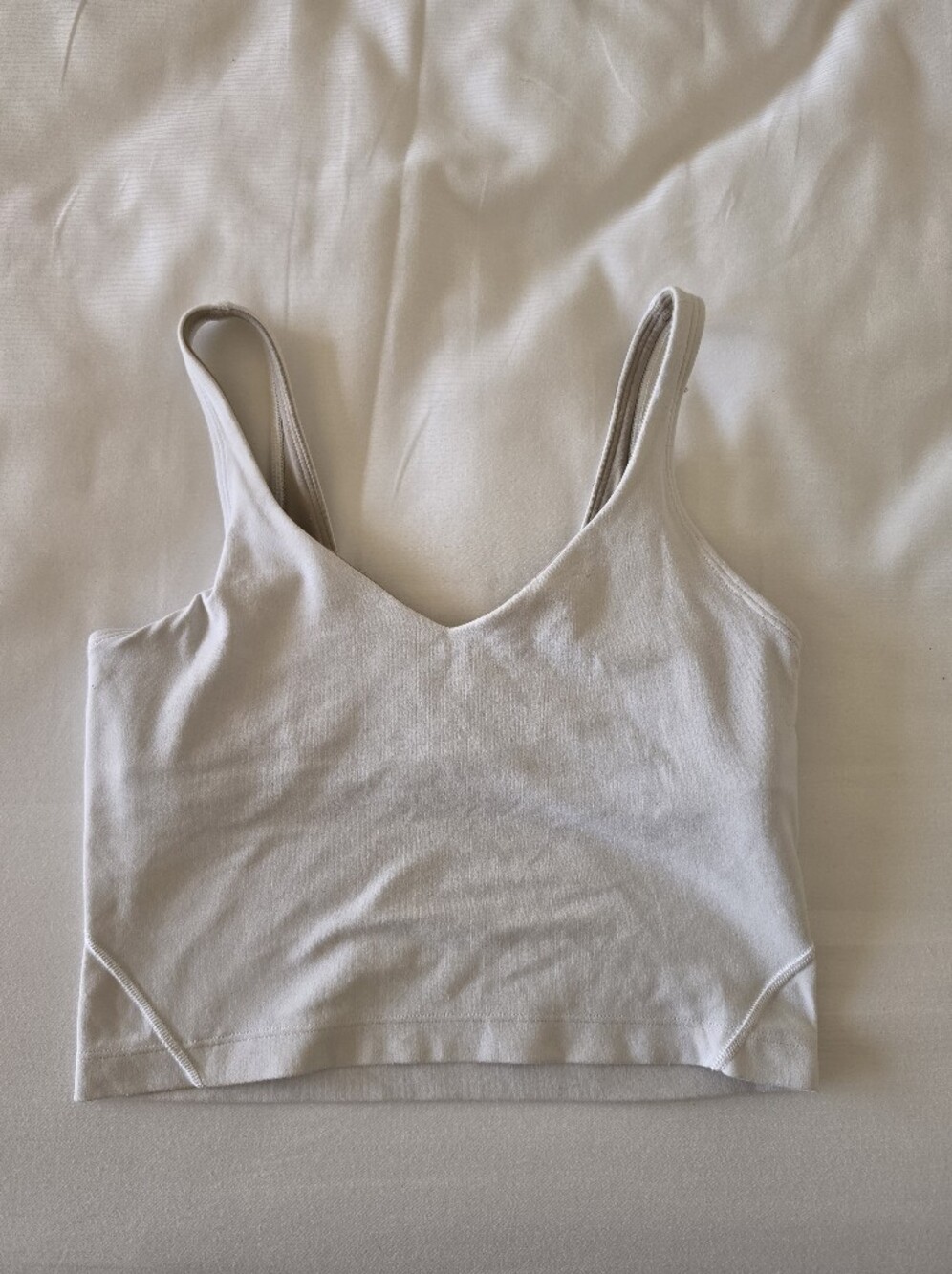Lululemon White Tank Top - Scoop Neck